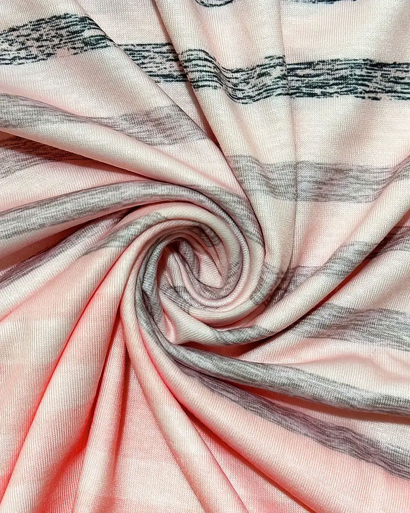 Evelyn – Tricou cu Guler Rotund și Mâneci Scurte, Dungi