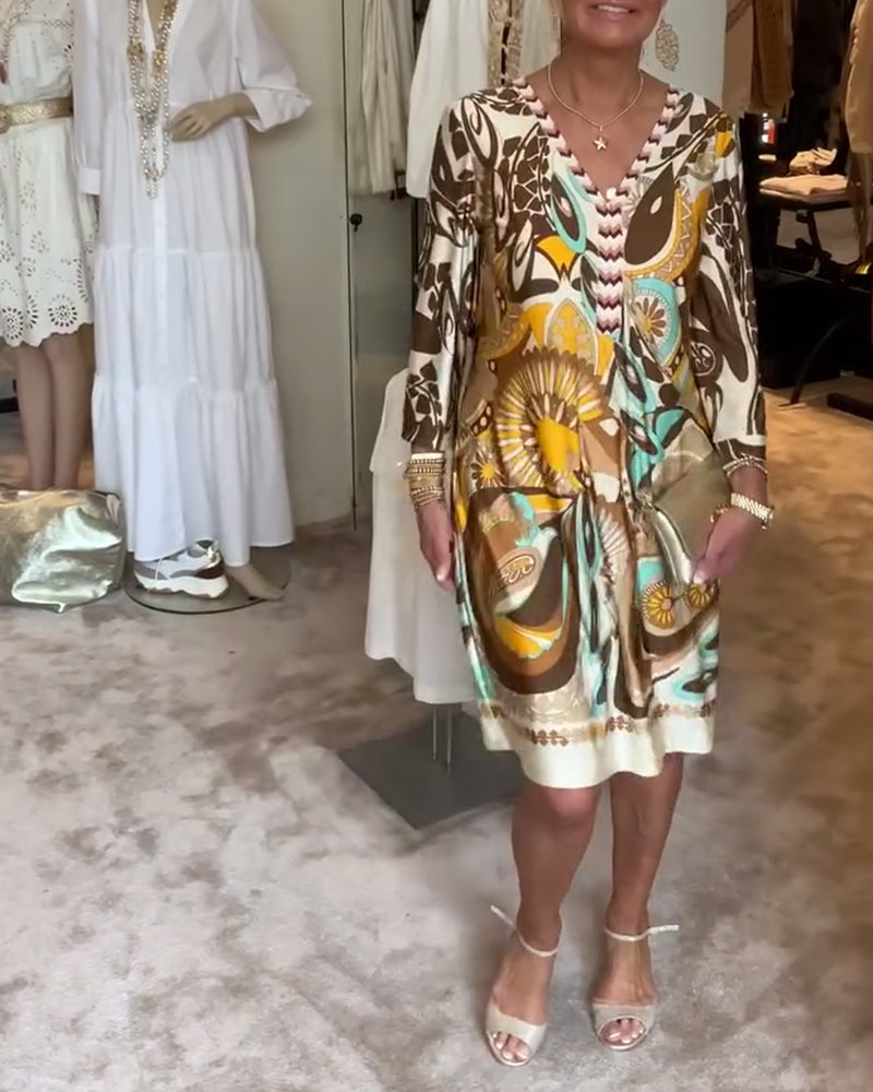 Mariane™ - Rochie cu imprimeu vintage 