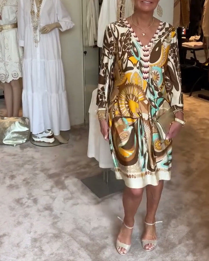 Mariane™ - Rochie cu imprimeu vintage 