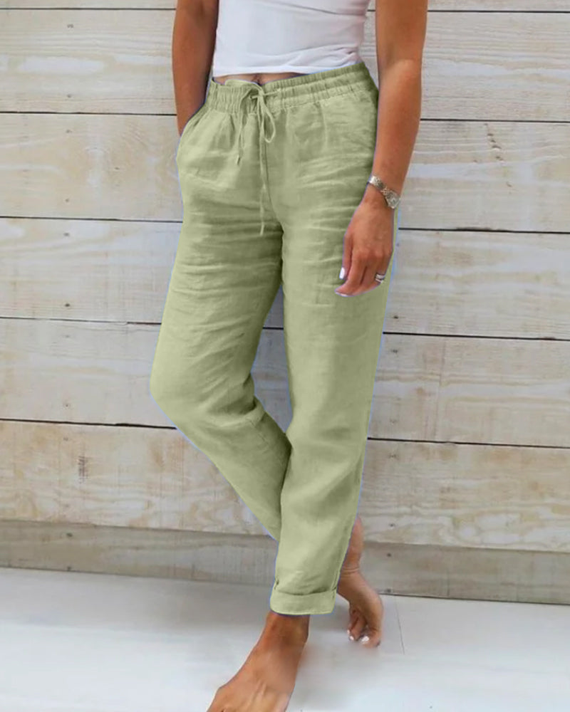 Allison | Pantaloni Tailored din Bumbac-Lână de Lux