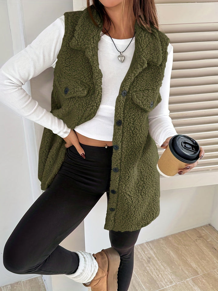 AURA | Vestă Elegantă din Lână Fără Mâneci