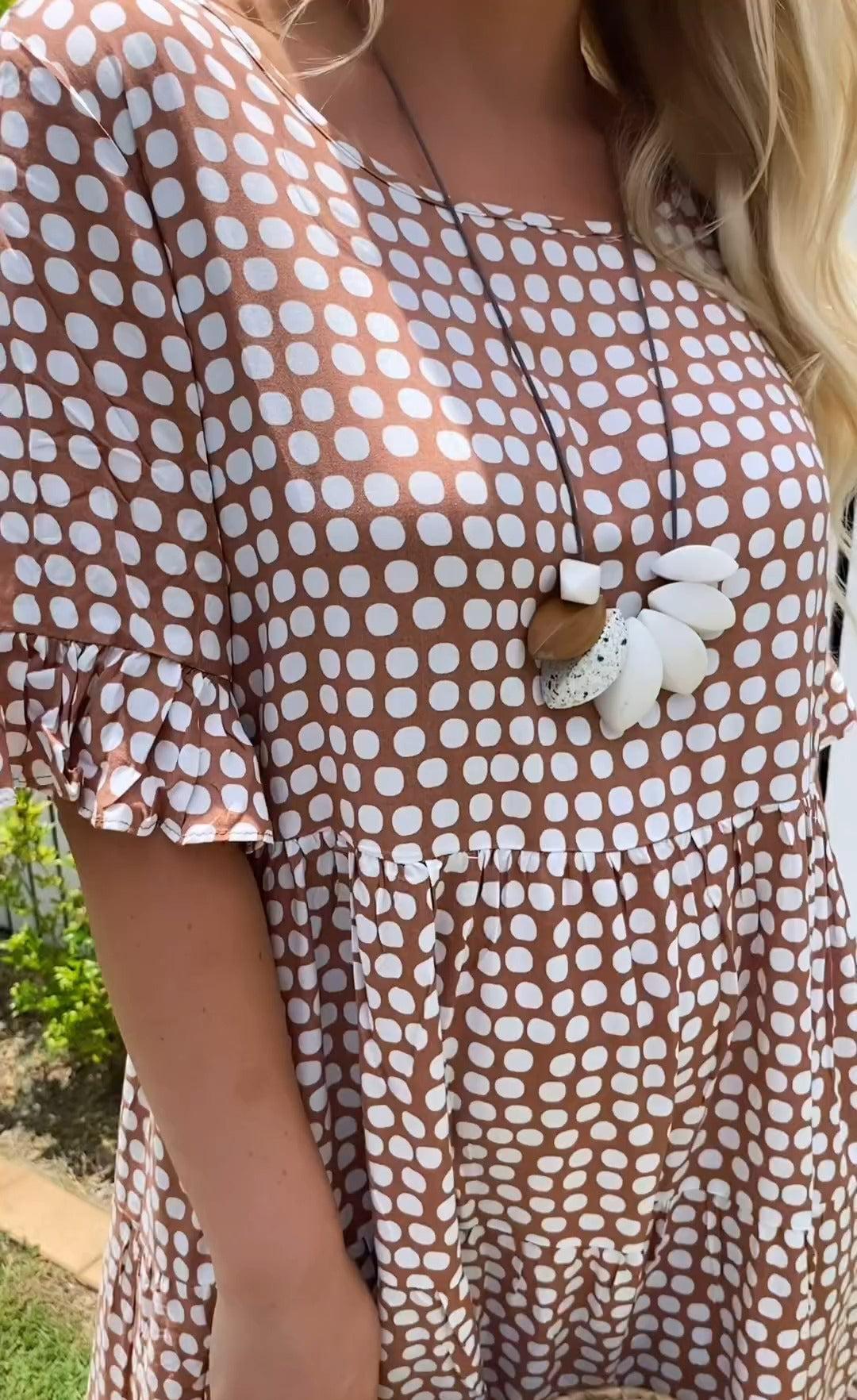 Rebecca - Rochie Midi Casual Chic cu Mâneci Volănașe