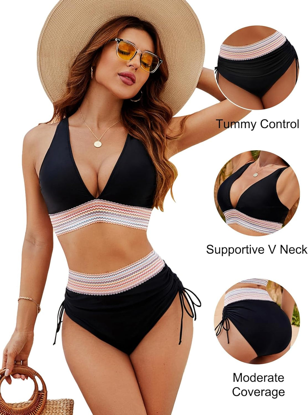 AZALEA – SET BIKINI CU TALIE ÎNALTĂ