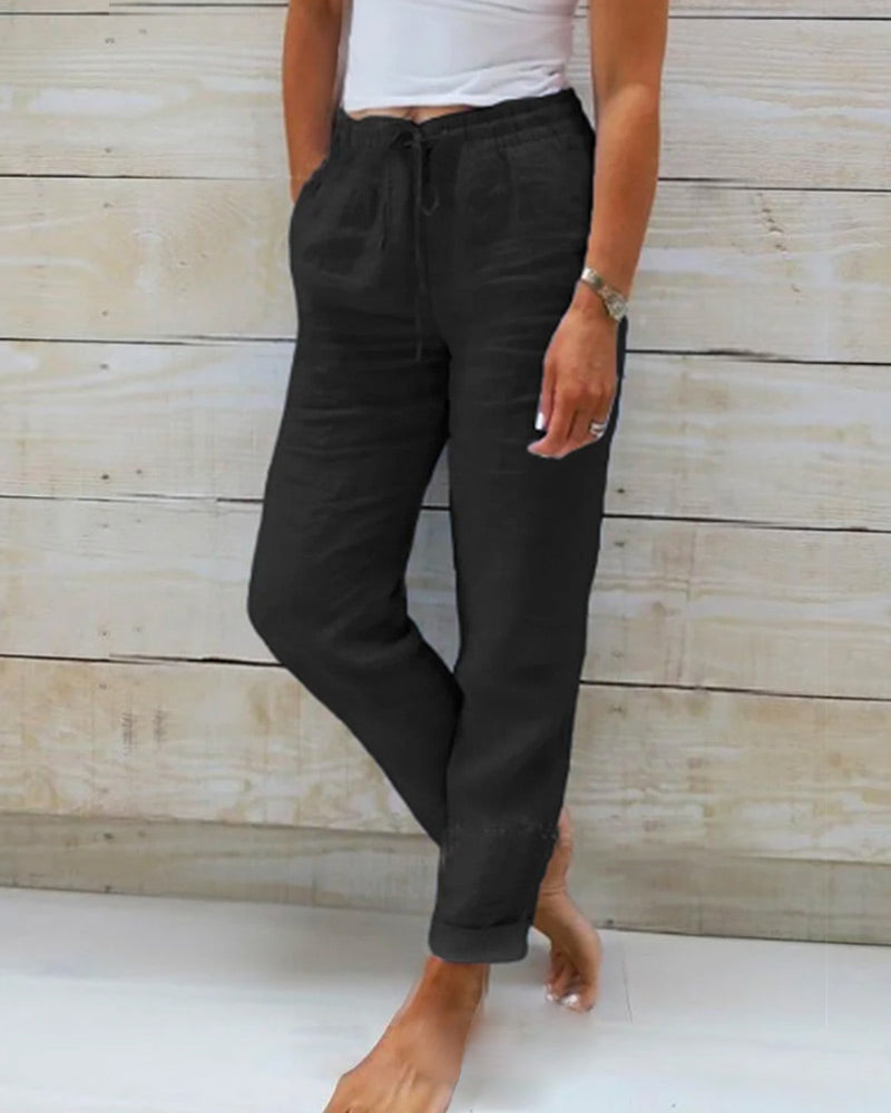 Allison | Pantaloni Tailored din Bumbac-Lână de Lux