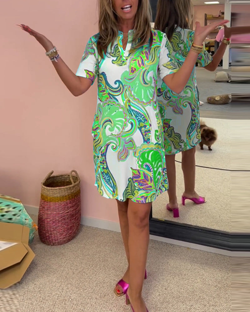 Rochie Slim Fit Cu Imprimare