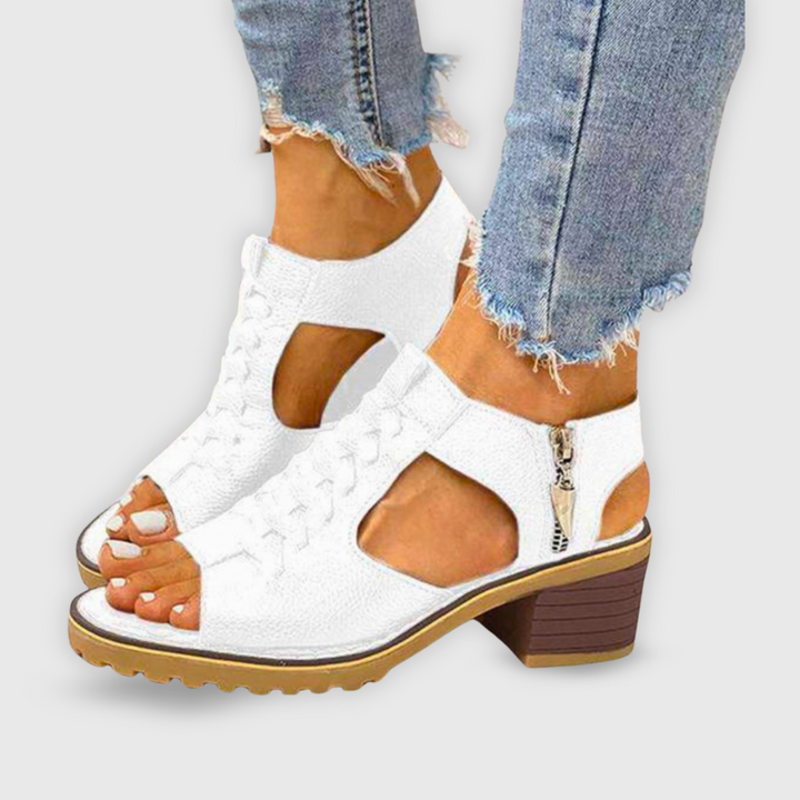 Natalie | Sandale cu toc gros stilate pentru vara