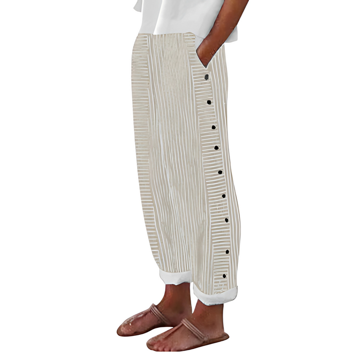 Dagny | Pantaloni Stripe de Vară Eleganți