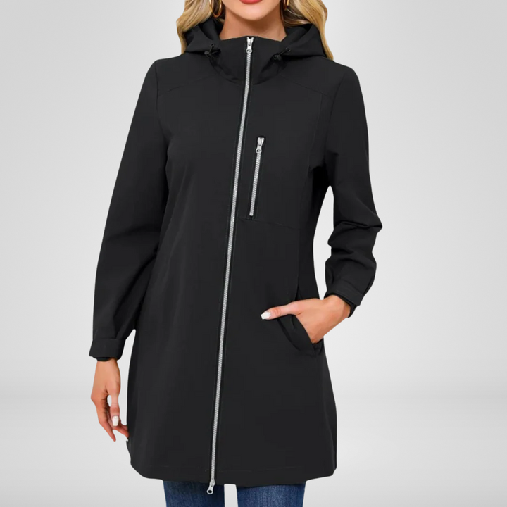 Ileana | Jachetă Lungă Impermeabilă 