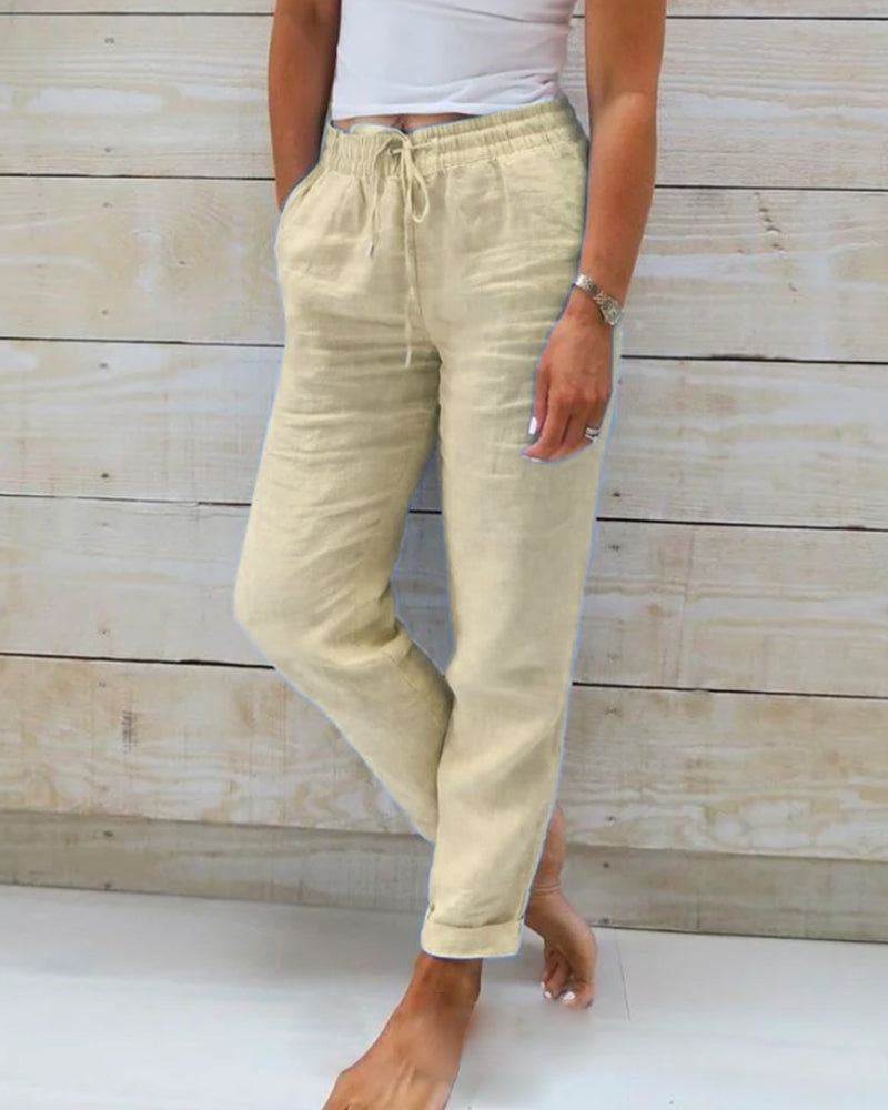 Allison | Pantaloni Tailored din Bumbac-Lână de Lux