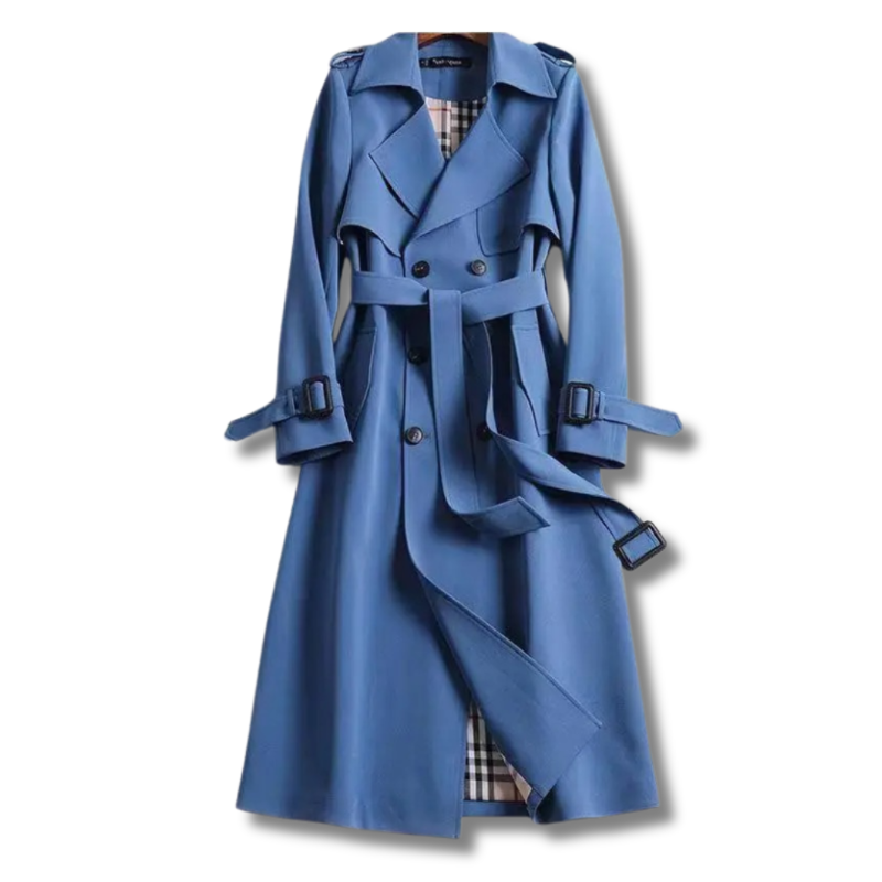 Amoura™ - Trench Coat cu Curea, Clasic și Elegant