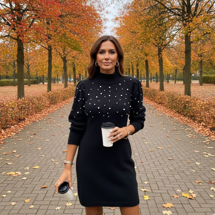 Amalia | Rochie Caldă cu Detalii Elegante