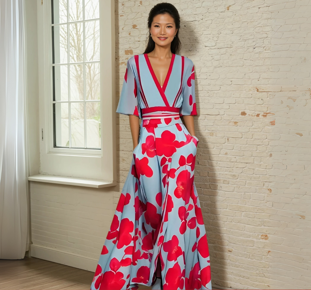 Poet – Rochie Florală Elegantă 