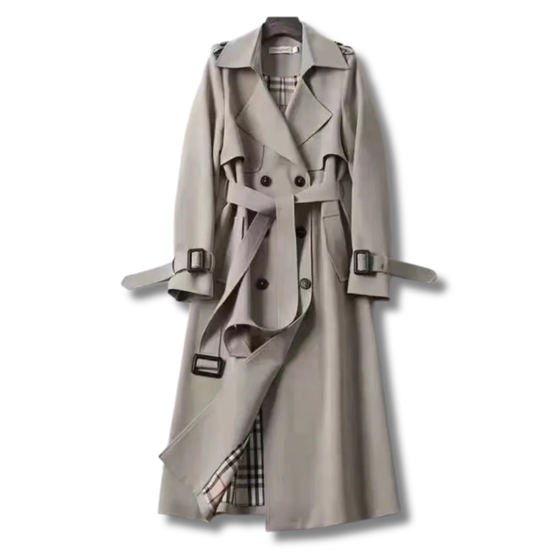 Amoura™ - Trench Coat cu Curea, Clasic și Elegant