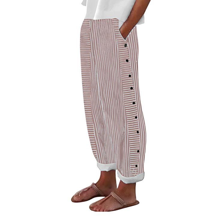 Dagny | Pantaloni Stripe de Vară Eleganți