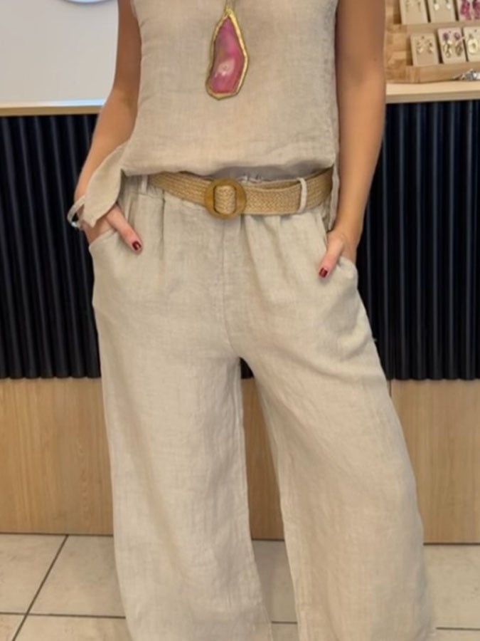 Audrey – Salopetă de Vară Ușoară fără Mâneci