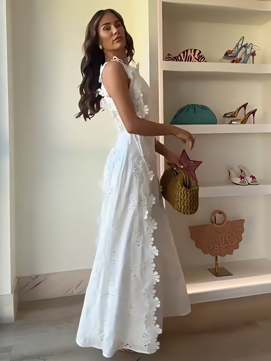 ELENA – ROCHIE MAXI BRODATĂ GARDEN WISPER 