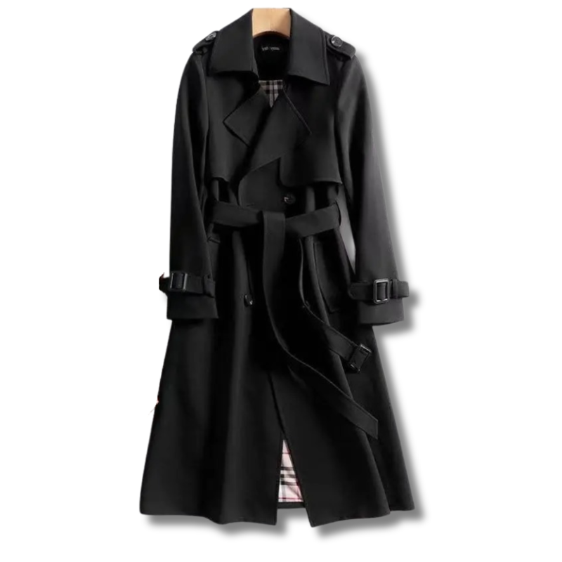 Amoura™ - Trench Coat cu Curea, Clasic și Elegant