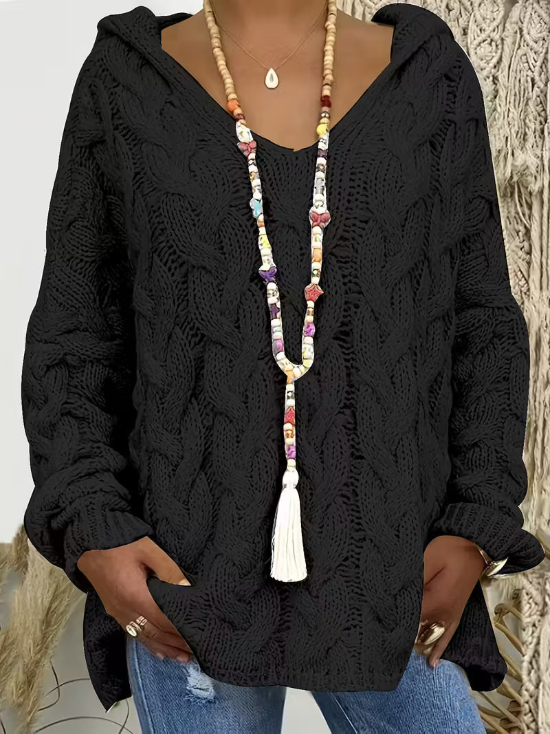 Mihaela | Pulover Informal Cu Mâneci Lungi Din Tricot 