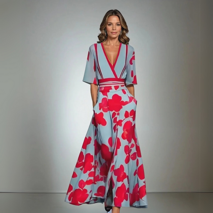 Poet – Rochie Florală Elegantă 