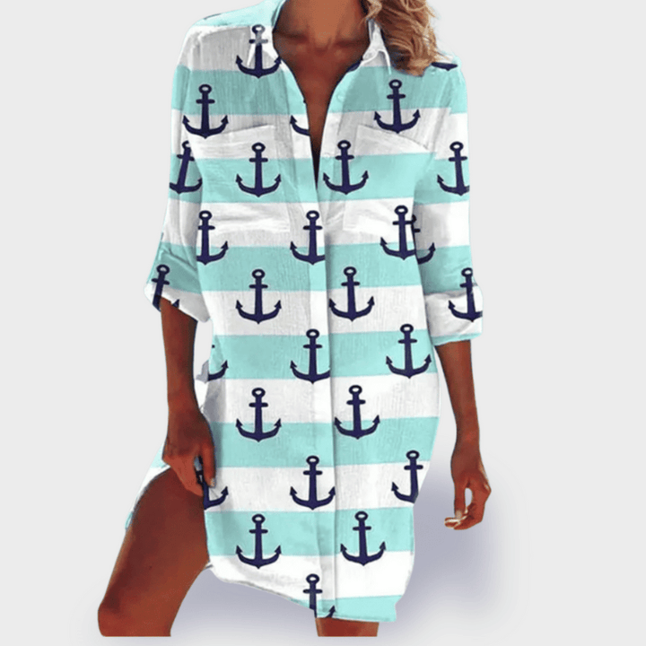 Tessa – Cămașă cu imprimeu vibrant pentru vară 