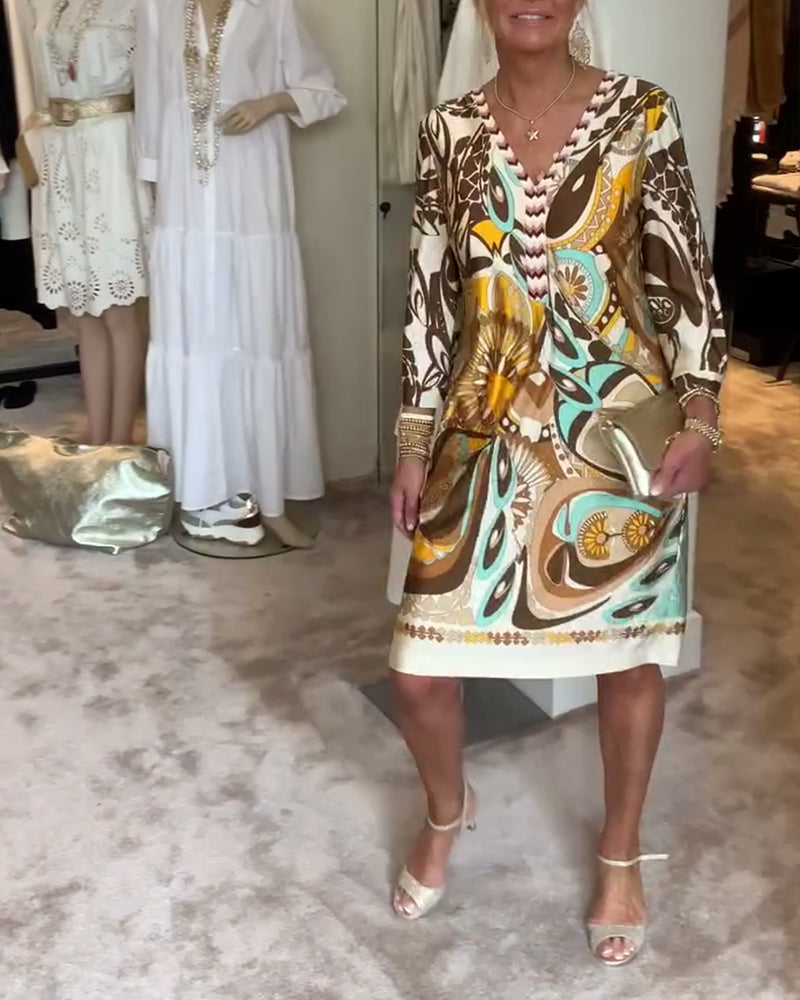 Mariane™ - Rochie cu imprimeu vintage 