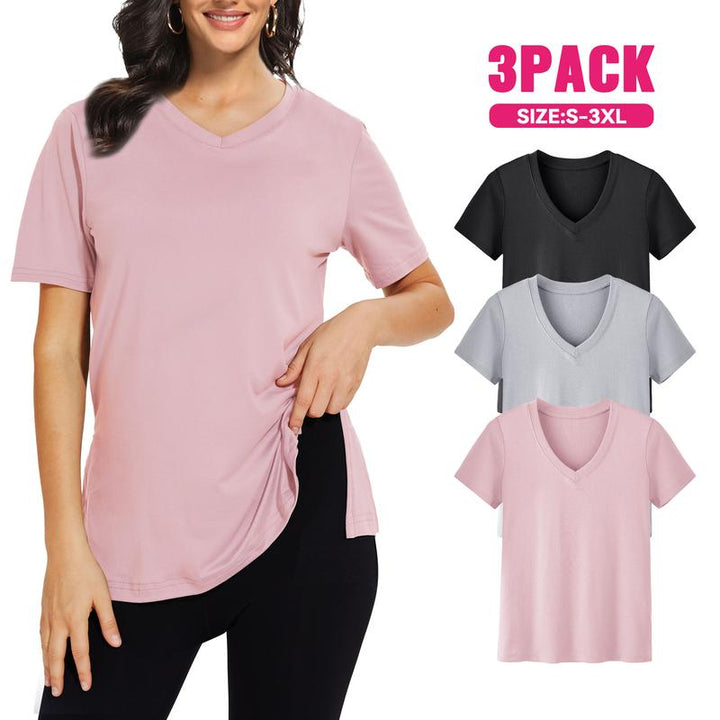 OLIVIA – TRICOU V-NECK PENTRU ZILE OBISNUITE (PACHET DE 3)