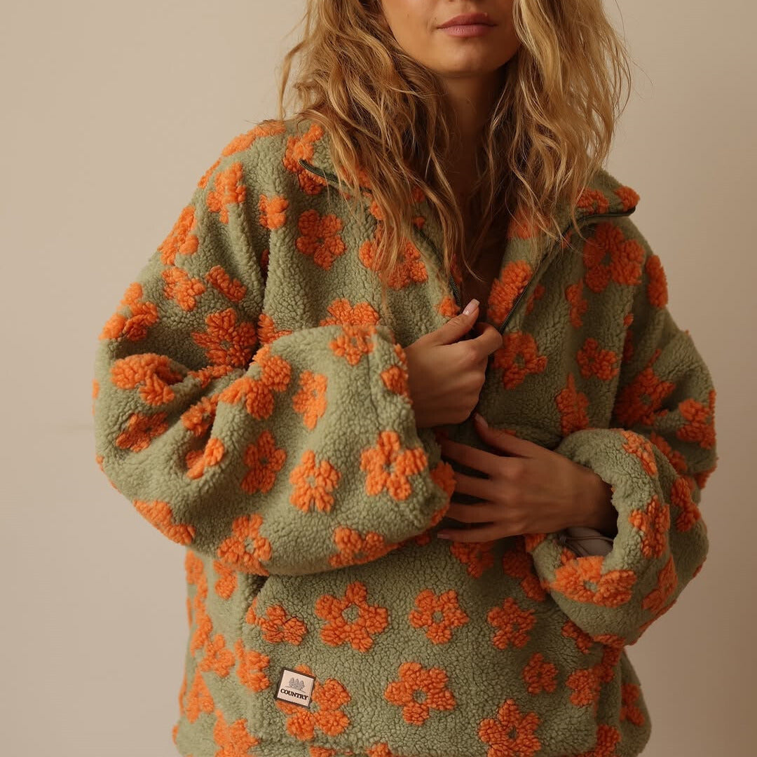 Marilena | Jachetă caldă din fleece Bloom