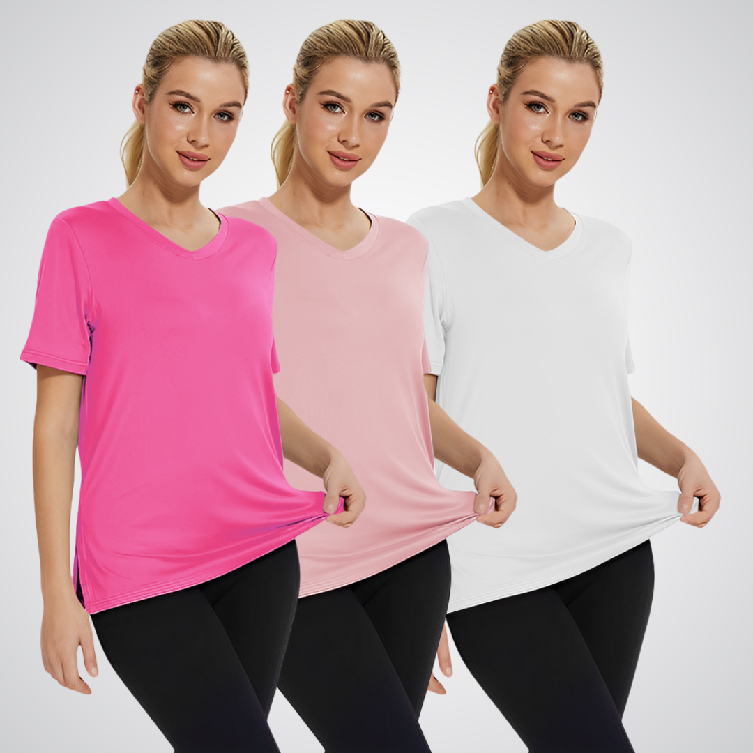 OLIVIA – TRICOU V-NECK PENTRU ZILE OBISNUITE (PACHET DE 3)