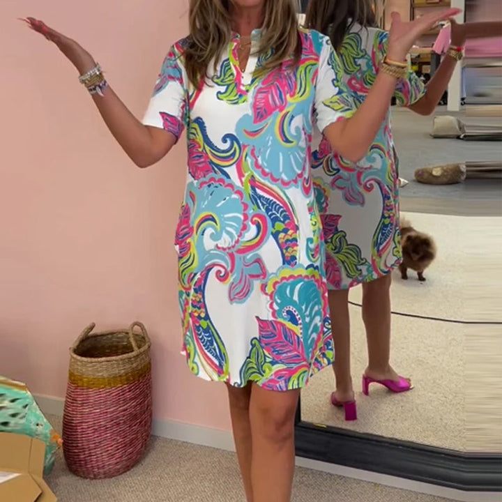 Rochie Slim Fit Cu Imprimare