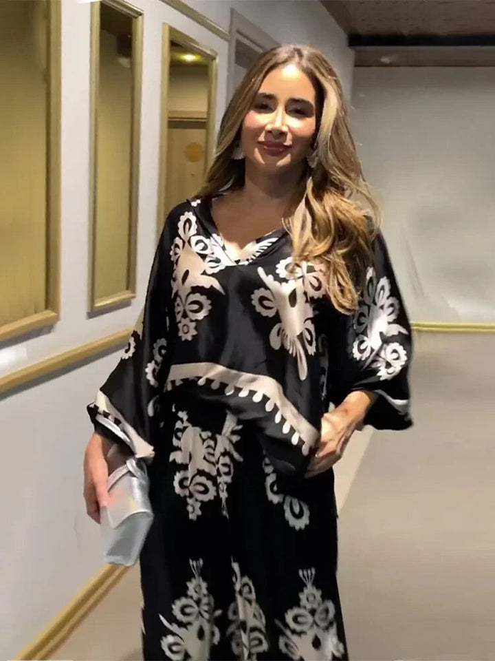 MILANI – COMPLET DE PANTALONI CU PRINT IRREGULAT 