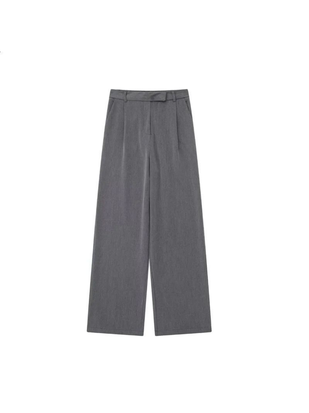 Pantaloni Casual Eleganți, Croi Relaxat, Talie Înaltă cu Croi Drept