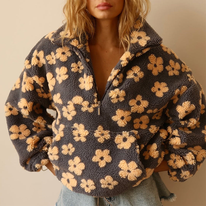 Marilena | Jachetă caldă din fleece Bloom