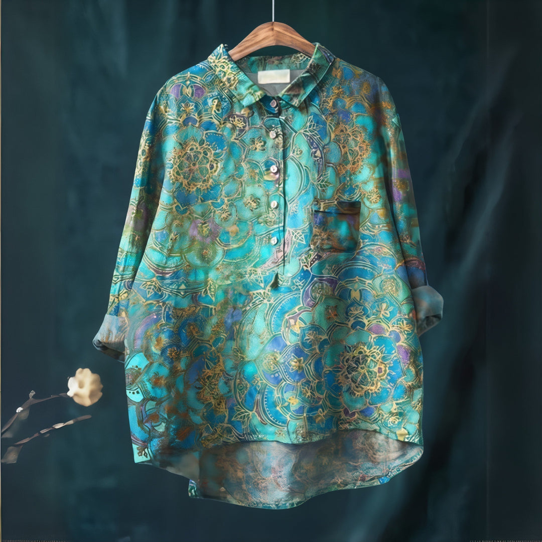 Fiona | Bluză cu Print Floral Romantic