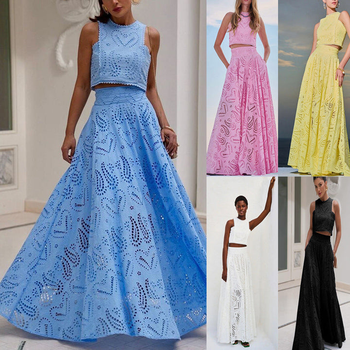 MIREILLE – COMPLET DE VESTĂ SCURTĂ DIN DANTELĂ BRODATĂ, VISUL PARIZIAN 