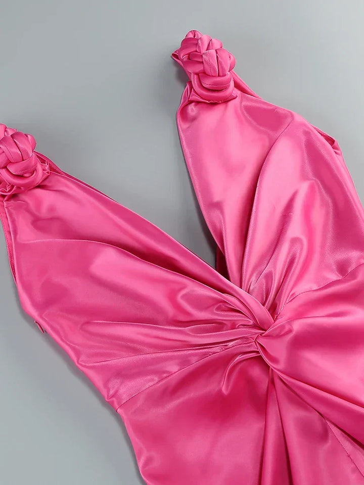 Zoey | Rochie Maxi Fără Mâneci cu Plisaje Subțiri