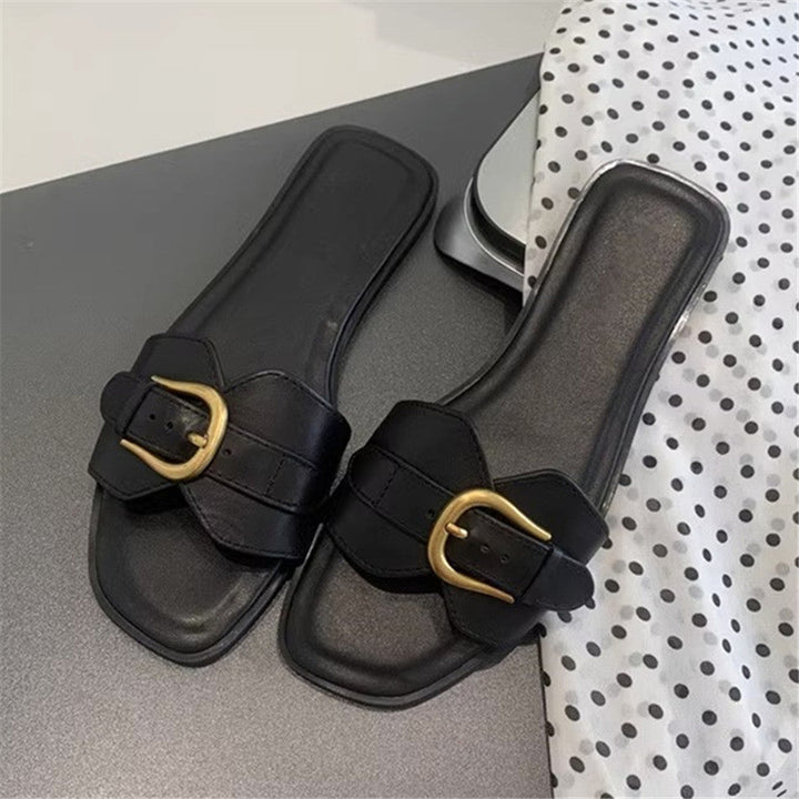 Erica | Sandale plate elegante cu cataramă