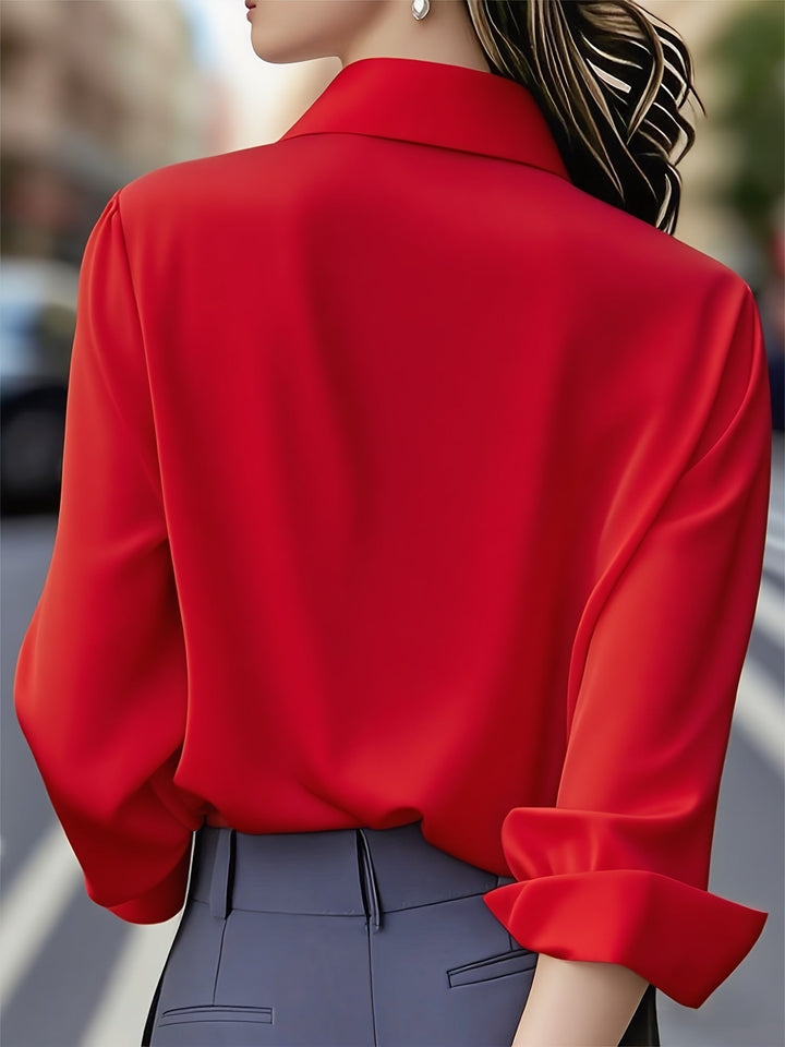 IRYNA | Cămașă Elegantă cu Mâneci Lungi, Cu Închidere cu Butoni