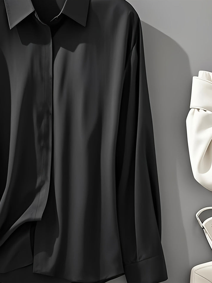 IRYNA | Cămașă Elegantă cu Mâneci Lungi, Cu Închidere cu Butoni