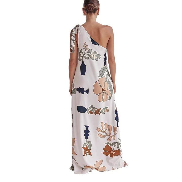 MILLIE – ROCHIE MAXI CU UN UMĂR PRINTATĂ