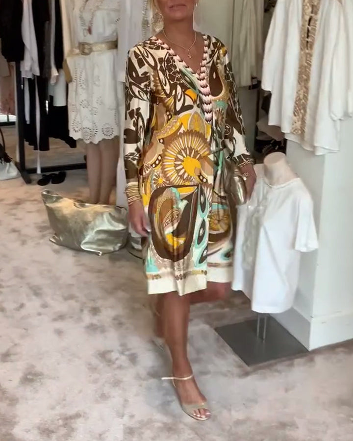 Mariane™ - Rochie cu imprimeu vintage 