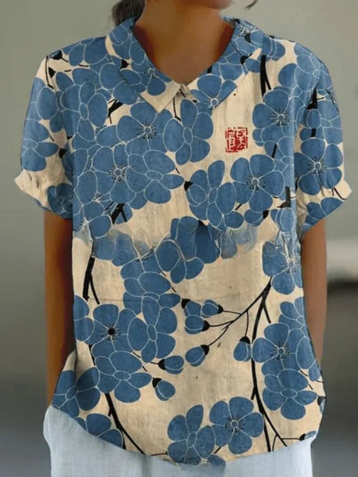 Devika | Bluză cu Model Floral 