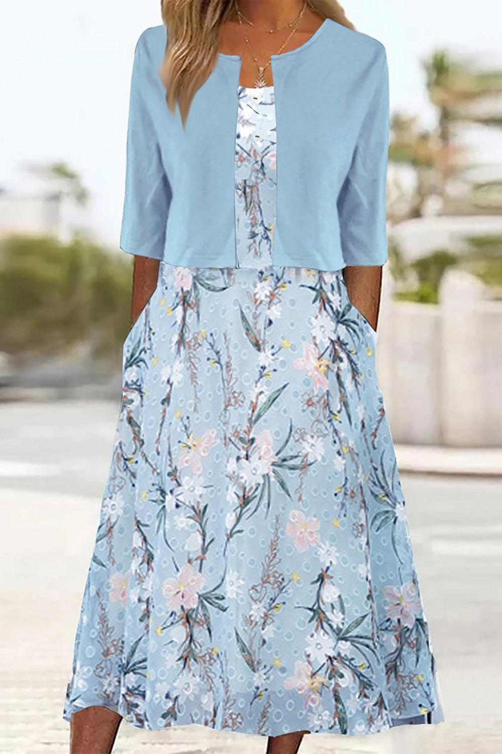 Ivy – Set Elegant Floral Midi Co-Ord 