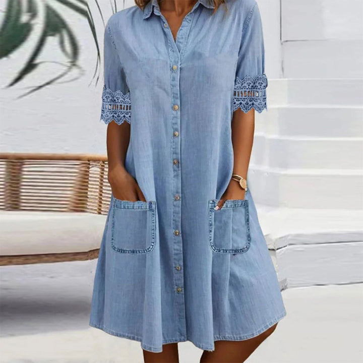 Alexandrina | Rochie Simplă Din Denim